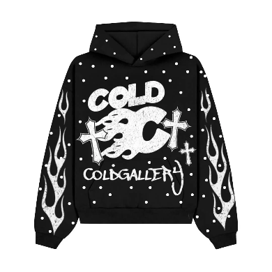 THECOLDGALLERY RHINESTONE HOODIE BLACK