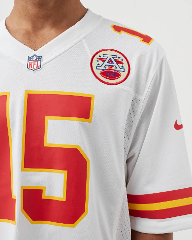 
                      
                        NFL KANSAS CITY CHIEFS ROAD GAME JERSEY PATRICK MAHOMES #15
                      
                    