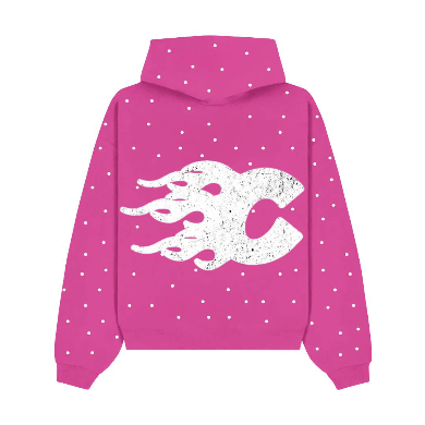 THECOLDGALLERY RHINESTONE HOODIE PINK