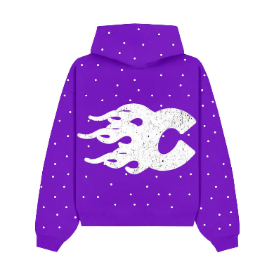 THECOLDGALLERY RHINESTONE HOODIE PURPLE