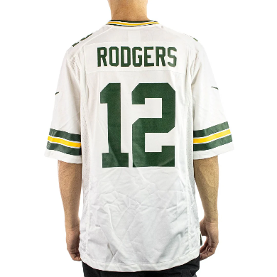 NFL GREEN BAY PACKERS AARON RODGERS #12 ROAD GAME JERSEY