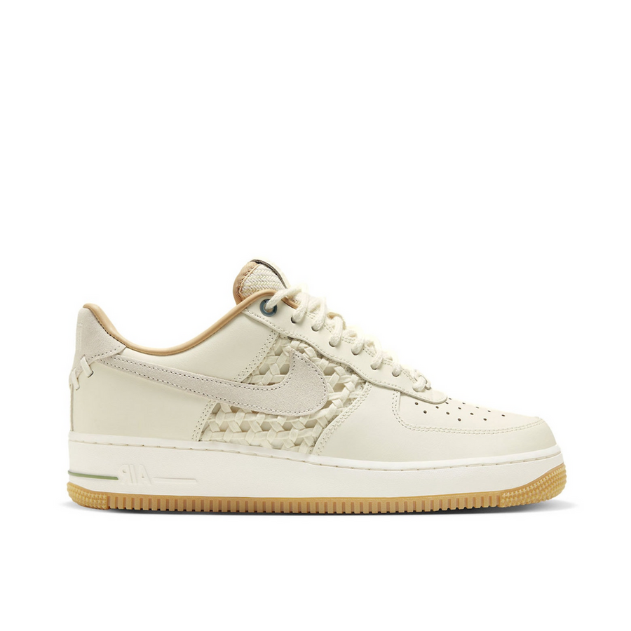 Nike Air Force 1 Low “NAI-KE” Roster Expands With A Cream-Colored, Partly-Woven Style