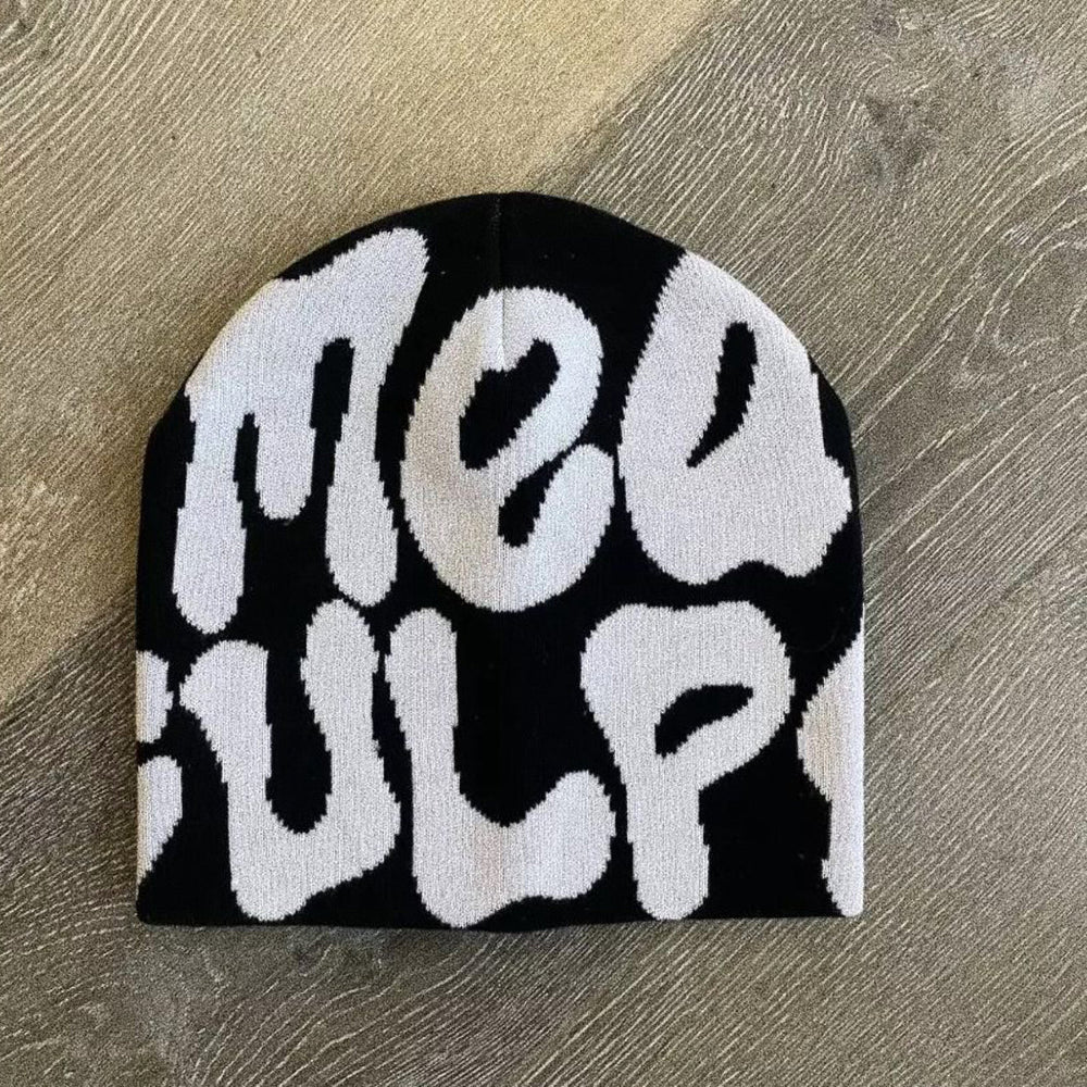 Mea Culpa Beanie black & white